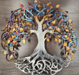 Stainless Steel Tree Of Life Metal Wall Art - Infinity Design - thumbnail 1