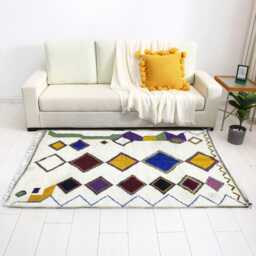 Multicolor Moroccan Rug Handmade Wool Rug, Berber Design - thumbnail 3