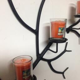 4 Votive Candle Wall Sconce , Branch Style One Of A Kind Art - thumbnail 3