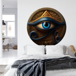 Wallpaper, Eye Of Horus Wall Decor, Ancient Egypt Circle Sticker Peel & Stick - thumbnail 2