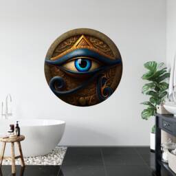 Wallpaper, Eye Of Horus Wall Decor, Ancient Egypt Circle Sticker Peel & Stick - thumbnail 3