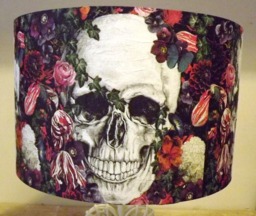 Gothic Skull Lampshade Multi Floral By Fatta Da Mamma Free Gift - thumbnail 1