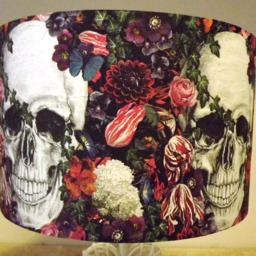 Gothic Skull Lampshade Multi Floral By Fatta Da Mamma Free Gift - thumbnail 2