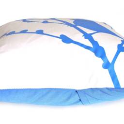 Royal Blue Bird Pillow Cherry Blossom Print, 10.5 - thumbnail 4