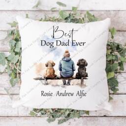 Personalised Pet Cushion, Pillow, Gift From Dog, Dog Keepsake Lover Gift, Dad Mum Owner - thumbnail 2