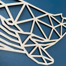 Geometric Whale Wooden Wall Art Nursery Decor - thumbnail 3