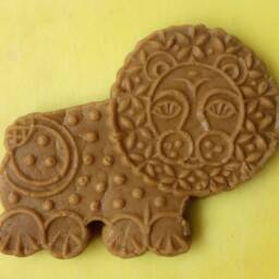 Lion Wood Cookie Mold Gingerbread Springerle Speculaas Kashigata Handmade Carved Wood Christmas Gift Linden Tree - thumbnail 3