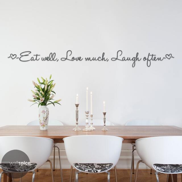 Eat Well Love Much Laugh Often Vinyl Wall Decal Sticker - image 1