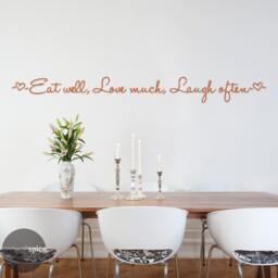 Eat Well Love Much Laugh Often Vinyl Wall Decal Sticker - thumbnail 3