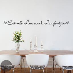 Eat Well Love Much Laugh Often Vinyl Wall Decal Sticker - thumbnail 2