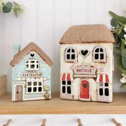 Imperfect Tea Shop, Antique Shop Ceramic House Tealight Holder - thumbnail 2