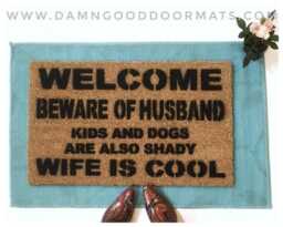 Sarcastic Doormat Funny Wife & Husband Design - Outdoor Use - thumbnail 1