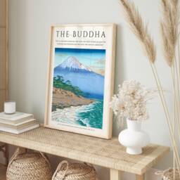 Buddha Art Print, Japanese Floral Landscape, Koichi Okada - thumbnail 3