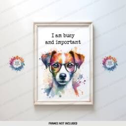 Funny Home Office Wall Art - Set Of 3 Prints - Dog Quotes Decor Work From Posters Wfh Gifts Coworker Workplace Pictures - thumbnail 3