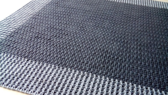 Handmade Cotton Rug, Modern Crochet Rug - image 1