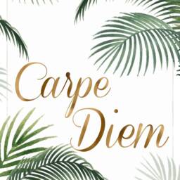 Carpe Diem Print, Tropical Leaf Poster Art, Seize The Day Quote Poster, Decor, Inspiration Positivity Wall Art 542 - thumbnail 2