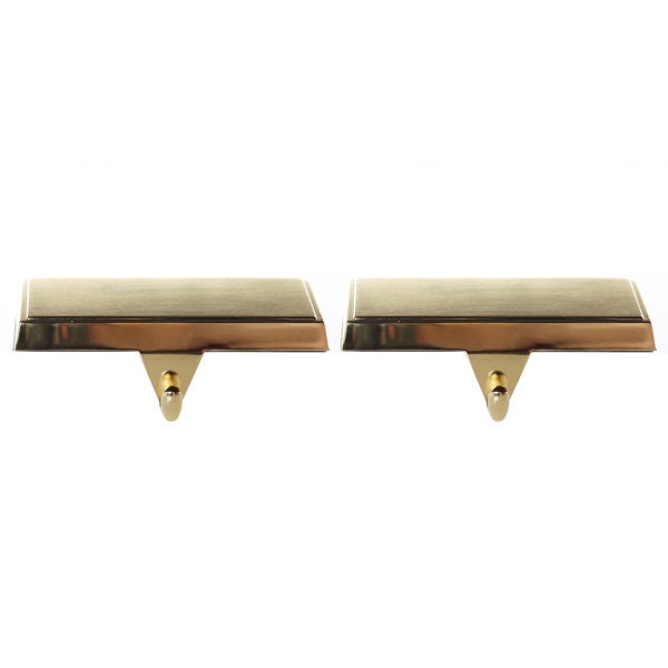 Plain Gold Christmas Stocking Hanger - Set Of 2 - image 1