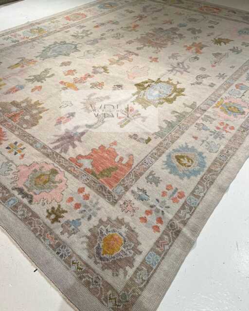 Exquisite Oushak Style Hand-Knotted Rug - 4x6, 5x8, 6x9, 8x10, 9x12, 10x14 Ft Handmade in India Antique Contemporary Living Room - image 1