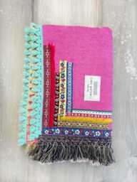 Beachtowel, Handcrafted Boho Large Towel, Resort Bohemian Handmade Ethnic - thumbnail 1