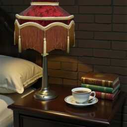 Burgundy Red Paisley Lampshade Downton Abbey Style, Handmade in UK For Table & Floor Standard Lamp Shades, Ceiling Lights - thumbnail 2