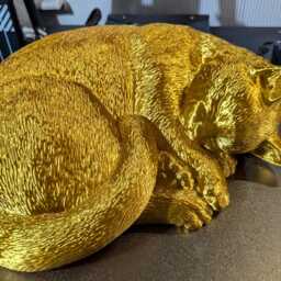 Cat Sleeping - 3D Printed For Lovers, Ornament, Memorial, Gift - thumbnail 3