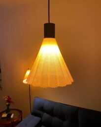 Rega Lampshade, Modern Ripple Mesh Contemporary 3D Printed Lighting - thumbnail 1