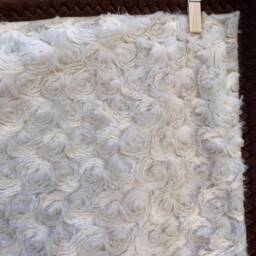 Handmade Modern Baby Minky Blanket Golden Metallic Stars Brown Plus Two Burp Cloths & Swaddling Cloth - thumbnail 2
