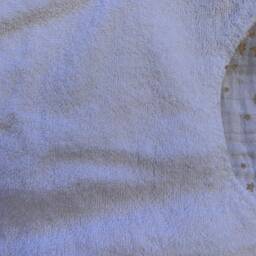 Handmade Modern Baby Minky Blanket Golden Metallic Stars Brown Plus Two Burp Cloths & Swaddling Cloth - thumbnail 4