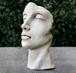 Massive Face Sculpture Concrete Head Figurine Stone Statue Cement Modern Decoration Outdoor Ornament Garden Art Face Lover Gift - thumbnail 1