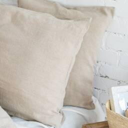 Set Of 2 Linen Pillowcases - Envelope Closure Bed Pillow Covers Sham Standard, Queen, King, Custom Cases - thumbnail 3