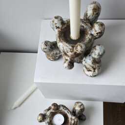 Ceramic Candle Holder, Modern Candlestick - thumbnail 3