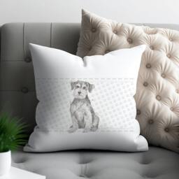 Personalized Schnauzer Dog Pillow Lover Gift, Home Decor - thumbnail 2