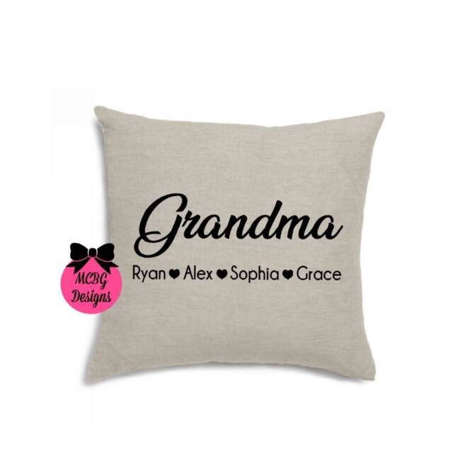 Grandma Pillows Grandchildren Pillowmothers Day Giftsgifts For Grandmanew Grandparenthome Decorrustic - image 1
