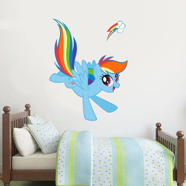 My Little Pony Rainbow Dash Wall Sticker Decal Art Vinyl Mural Kids Bedroom
