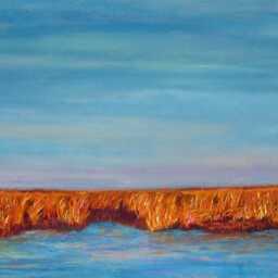 lbi Marsh Art Print - 8x10, Pastel Painting By Seller, Long Beach Island Nj & Note Card - thumbnail 3