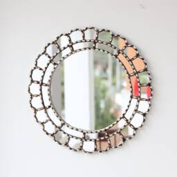 "Peruvian Mirrors ""Harmonious Silver Mirror 40cm" - thumbnail 2