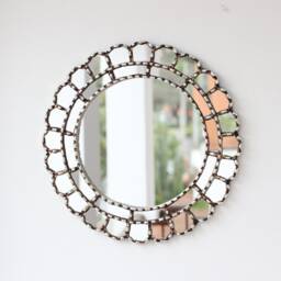 "Peruvian Mirrors ""Harmonious Silver Mirror 40cm" - thumbnail 3