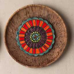 Ceramic Wall Art, Handmade Tile Lacy Frame - thumbnail 4