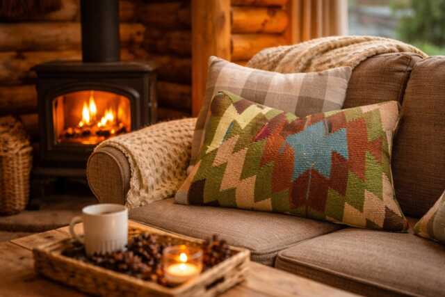 Vintage Turkish Kilim Pillow Cover, Handwoven Accent Cushion - 16x24 - image 1
