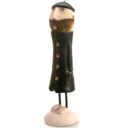 Contemporary Figurines Bearded Men in Stylish Coats Unique Decor - Various Colours - thumbnail 3