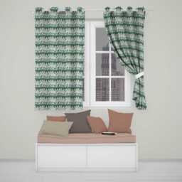 Penguin Birds Cute Winter Forest Seamless Pattern Readymade Eyelet Ring Top Thermal 100% Blackout Curtains