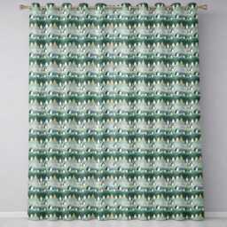 Penguin Birds Cute Winter Forest Seamless Pattern Readymade Eyelet Ring Top Thermal 100% Blackout Curtains - thumbnail 2