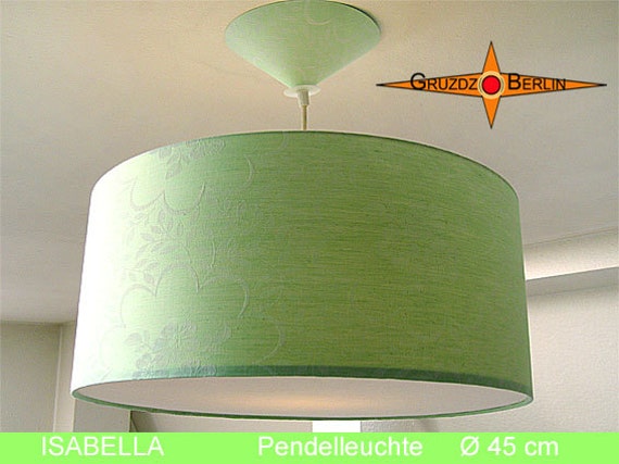 Green Pendant Lamp Isabella ??45 cm With Green Damask Diffuser - image 1