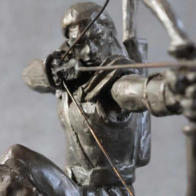 Hand-Cast Bronze Archer Sculpture Fantasy Art Decor By Kindrie Grove - image 1
