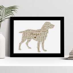 Personalised Springer Spaniel Word Art Print, Custom Wall Framed Picture Gift Nl - thumbnail 2