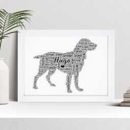 Personalised Springer Spaniel Word Art Print, Custom Wall Framed Picture Gift Nl - thumbnail 1