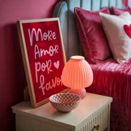 More Amor Wall Print - Pink Love Heart Fun Home Decor - thumbnail 2