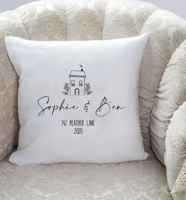 Personalised New Home First Cushion, Ideal Gift For Her/Him, D??cor Cushion - image 1