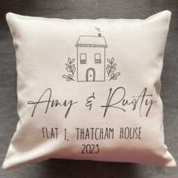 Personalised New Home First Cushion, Ideal Gift For Her/Him, D??cor Cushion - thumbnail 2