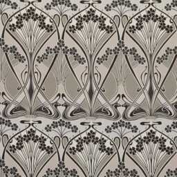 Liberty Ianthe Bloom, Pewter, Art Nouveau Design, Black, Grey & Pale Pink Cotton Velvet Cushion Cover - thumbnail 3